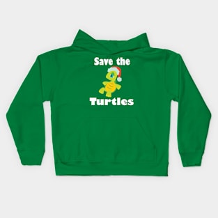 Christmas Save the Turtles Kids Hoodie
